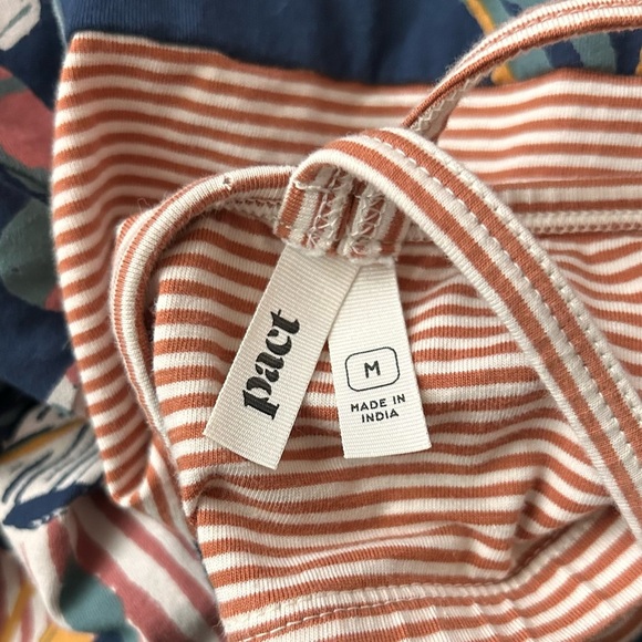 Pact Floral Print Fit n’ Flare Strappy Midi Dress in Blue Sz M - Picture 7 of 8